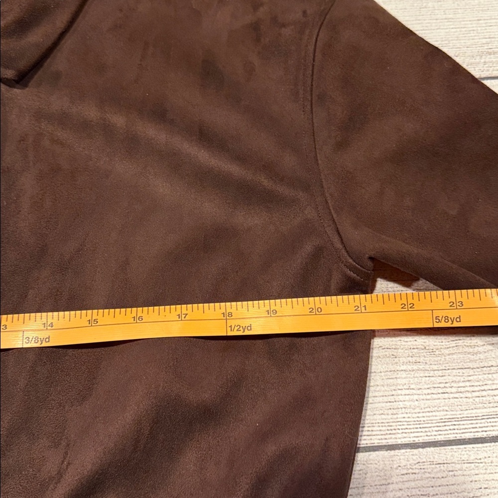 Women’s House of Harlow 1960 Cropped Faux Suede Jacket Size L brown - Picture 11 of 16